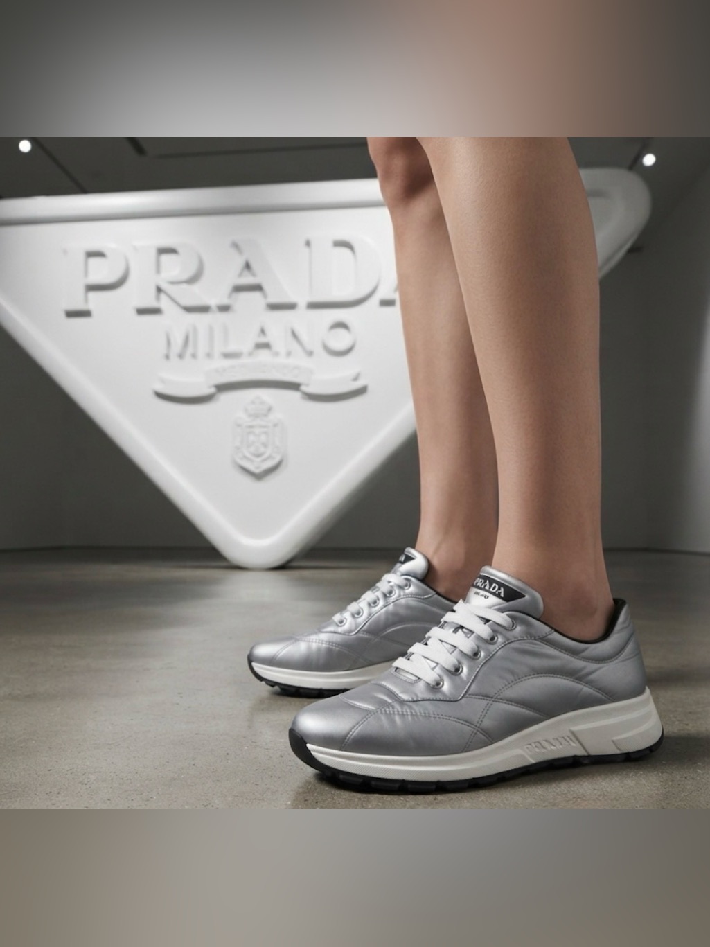 Authentic Prada Luxury Designer Fashion Woman’s Sneakers Sz 5.5 Euro 35.5